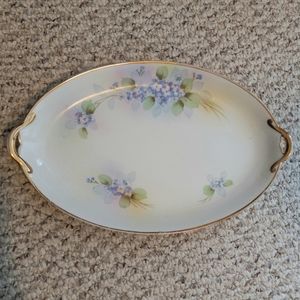 Hand Painted Floral Nippon Tray